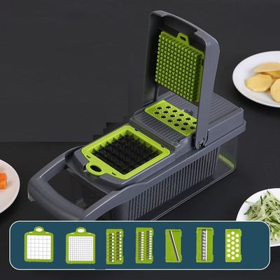 Seja criativo na cozinha com o nosso cortador manual de frutas e legumes 12 em 1