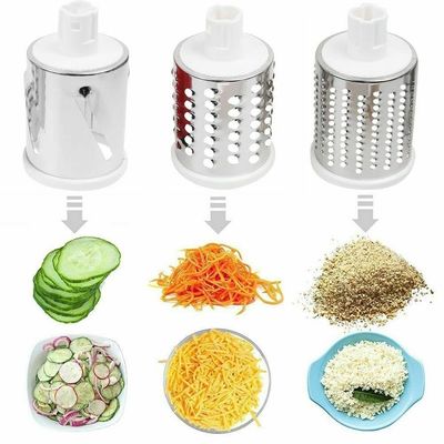 Atualize a sua cozinha com este Grateador de Queijo Rotativo Manual Round Tumbling Box Shredder