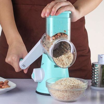 Atualize a sua cozinha com este Grateador de Queijo Rotativo Manual Round Tumbling Box Shredder