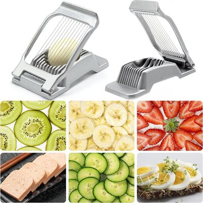 Cortador de ovos de aço inoxidável para ovos cozidos perfeitamente cortados e morangos suculentos