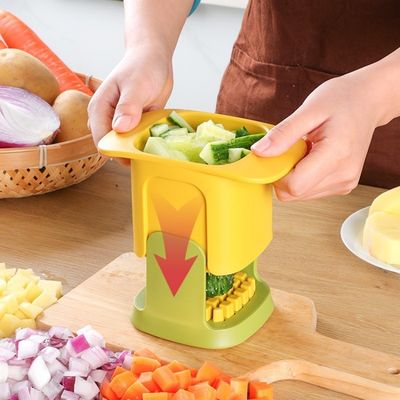 2 em 1 Vegetable Chopper Decoupage Slicing Manual Slicer Press Alho etc Aço inoxidável