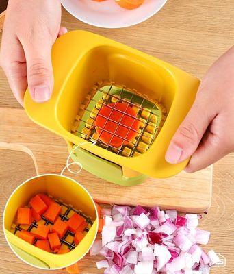 2 em 1 Vegetable Chopper Decoupage Slicing Manual Slicer Press Alho etc Aço inoxidável