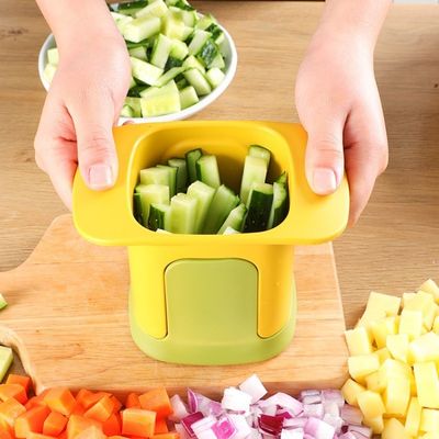2 em 1 Vegetable Chopper Decoupage Slicing Manual Slicer Press Alho etc Aço inoxidável