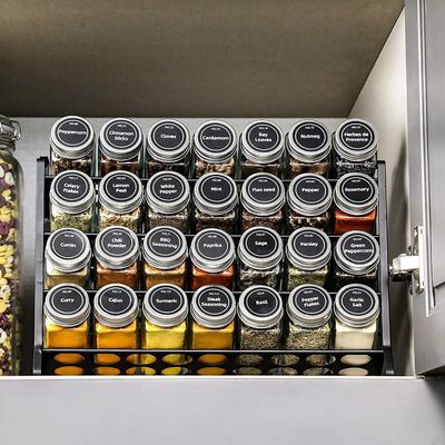 4 camadas Wire Iron Mesh Spice Jar Rack para Organização da Cozinha Rack Tamanho 30*9.8*23.3cm