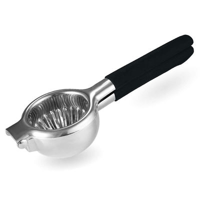 340G Limão Citrus Press Juicer com construção de aço inoxidável e alça de silicone suave