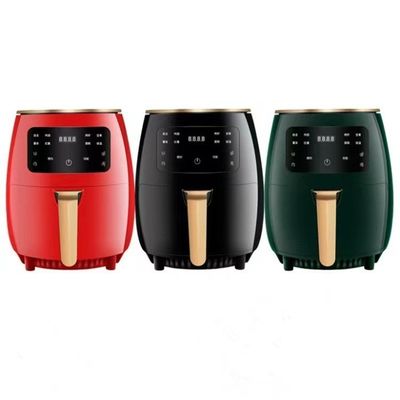 Função com indicador de luz 4.5L 6L Superfície de cozinha antiaderente Fritadora a ar sem óleo