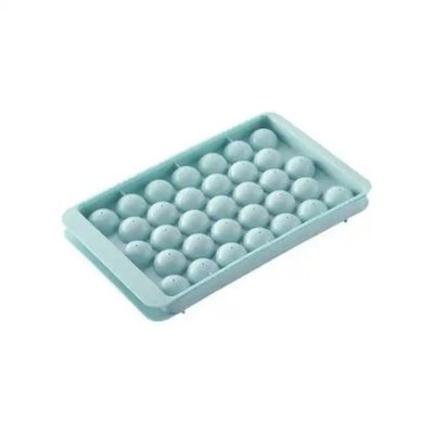 PP 33 Cavidade Círculo Redondo Bola de Gelo Cubo bandeja Esfera de plástico Bola de Gelo Fabricante Molde com tampa