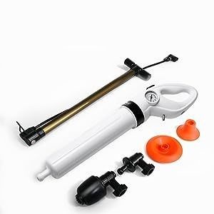 Arma de descarga de borracha ABS para encanador sanitário de alta pressão e dragagem de tubos de sumidouro