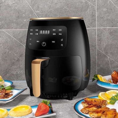 4.5L 6L Fritadora de ar de Crest de prata sem óleo Segredo para refeições deliciosas e saudáveis