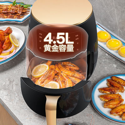 4.5L 6L Fritadora de ar de Crest de prata sem óleo Segredo para refeições deliciosas e saudáveis