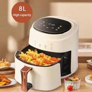 8L 1400W Smart Touch Screen Custom Oil Free Electric Deep Fryer Fritador de Ar Quente Adequado