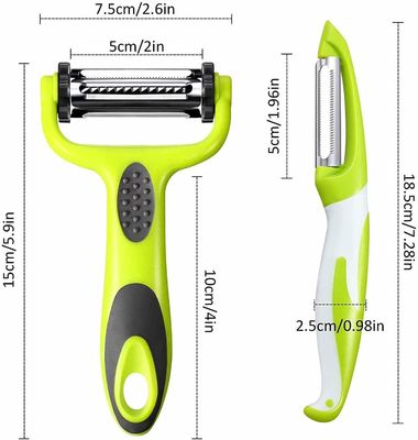 Preparação de vegetais seguros Peelers Julienne Peeler e Mandolin Slicer em 19 * 2,5 * 2cm Tamanho
