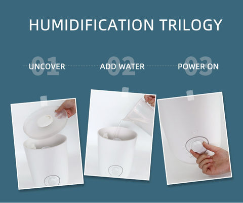 Humidificador de ar de 3,0 litros com desligamento automático inteligente e luz noturna colorida para um sono tranquilo