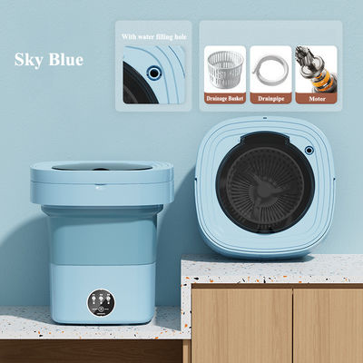 Banheira de plástico Máquina de lavar mini-plegável portátil totalmente automática para meias de roupa interior
