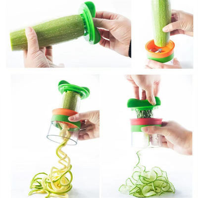 Spiralizer Cru e fino Julienne Slicing Set 3 em 1 Cutter manual de vegetais para laranja