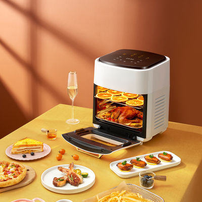 Material antiaderente PTFE 12L 15L Fritador de ar digital de potência 360o Forno manual digital