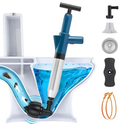 9 peças de tubo recarregável elétrico desobstruído para limpeza de produtos domésticos