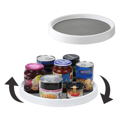 Organizador de placas giratórias de plástico para cozinha para especiarias e colocação de frutas
