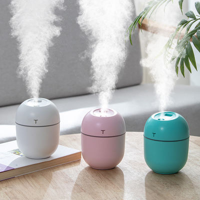 Umidificador de ar portátil de ultra-som de 220 ml com lâmpada noturna LED e difusor de aroma USB