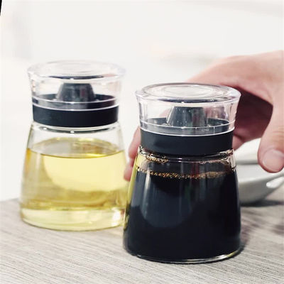 Garrafa de óleo de vidro transparente 170ml Set de frasco de spray de óleo de vinagre para utensílios de cozinha 425g