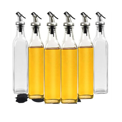 Quadrado Calcio Na Vinagre de Vidro Dispensador de azeite de oliva Botella com bico O Ultimate Kitchen Essential