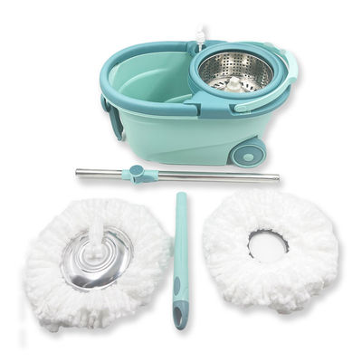 Promoção Balde de esfregão giratório de 360 graus com material de microfibra de aço inoxidável PP