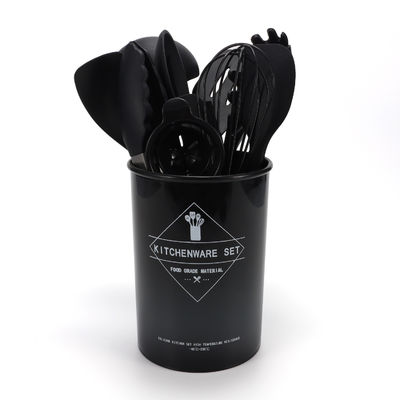Spatula de silicone de cozinha com balde de armazenamento de 12 peças utensílios de cozinha de panificação não-aderentes