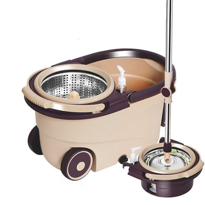 Wringer de aço inoxidável 360 Spin Easy Clean Cyclone Set de esfregão e balde de limpeza de piso