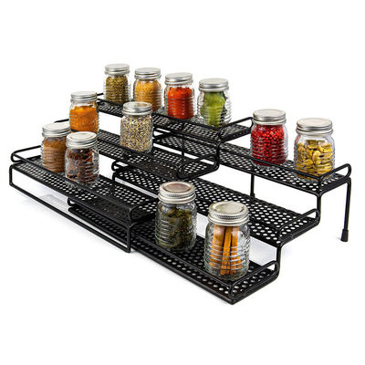 Tipo de cozinha de pé Banheiro Sala de estar Balcão 3 camadas Estante de especiarias retrátil