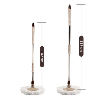 Wringer de aço inoxidável 360 Spin Easy Clean Cyclone Set de esfregão e balde de limpeza de piso