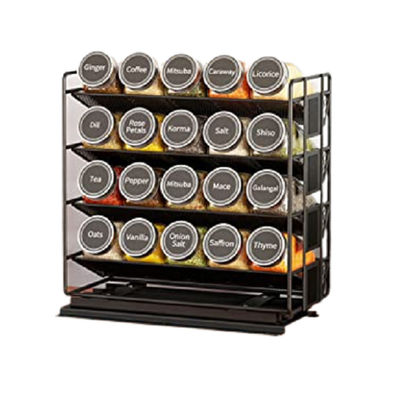 Organizador de especiarias prático de 4 camadas para armários e organização de cozinha