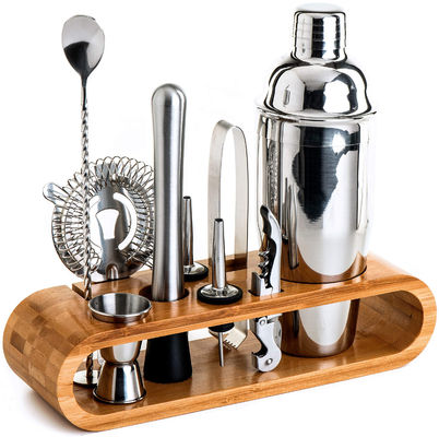Design minimalista 10 em 1 Cocktail Shaker de aço inoxidável