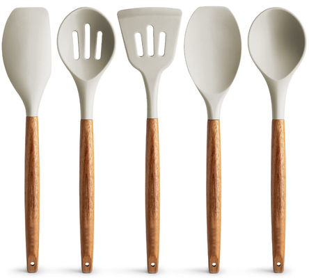 Conjunto de utensílios de cozinha de alta temperatura para cozinha 5 peças de silicone antiaderente