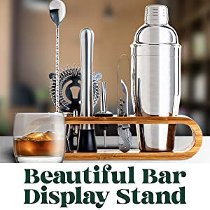 Design minimalista 10 em 1 Cocktail Shaker de aço inoxidável