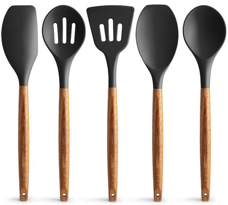 Conjunto de utensílios de cozinha de alta temperatura para cozinha 5 peças de silicone antiaderente