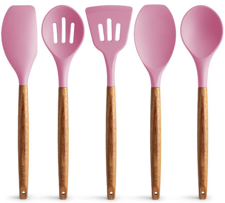 Conjunto de utensílios de cozinha de alta temperatura para cozinha 5 peças de silicone antiaderente