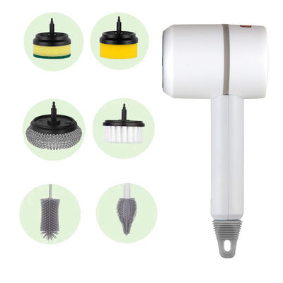 Escova de lavatório elétrico 6 em 1 Escova de banheira portátil para limpeza de banheiro e cozinha