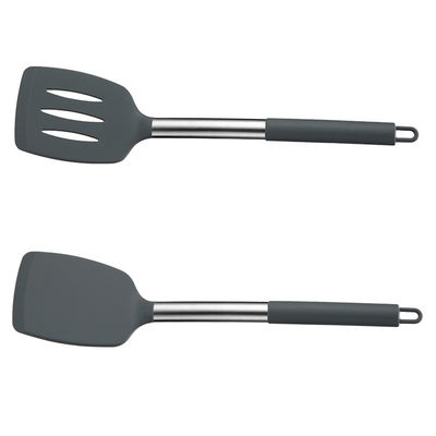 Cozinha Essenciais Espatulas antiaderentes e colher de escape com barra de aço inoxidável