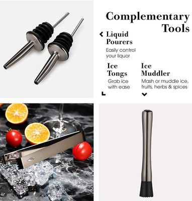 Conjunto de 11 peças de barman de design clássico, de 750 ml/600 ml para fabricação