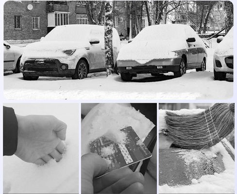 Escrava-gel de neve desmontável para janela de carro Escova com agarre de espuma e amostra de cabeça pivotante