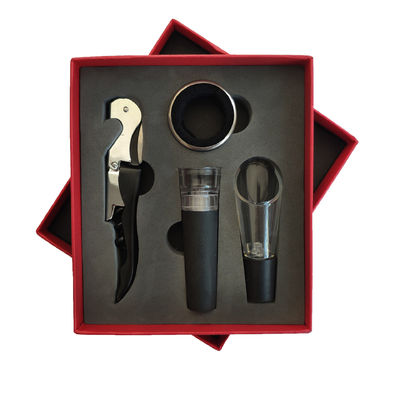 Acero inoxidável Red Seahorse Knife Gift Box Bar Tools Tipo Corkscrew Wine Opener Set