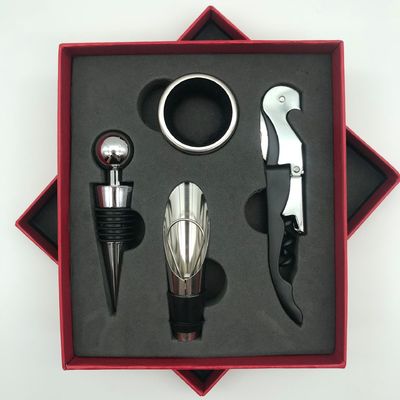Acero inoxidável Red Seahorse Knife Gift Box Bar Tools Tipo Corkscrew Wine Opener Set