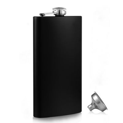Flasca de vinho de aço inoxidável revestida de couro para homens 8 oz Flasca de anca exterior Tamanho do produto 93 * 122mm