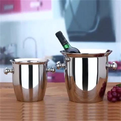 Balde de gelo de aço inoxidável para 6 garrafas de cerveja Vinho tinto personalizado Promoção de vendas