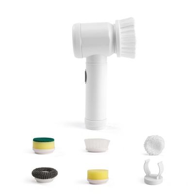 Escova de limpeza elétrica Branco 138G USB recarregável para limpeza de azulejos de banheira de cozinha