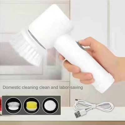 Escova de limpeza elétrica Branco 138G USB recarregável para limpeza de azulejos de banheira de cozinha
