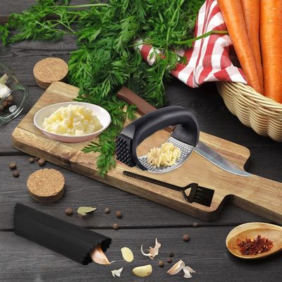 Compatível Kitchen Gadgets 11 * 5.1 * 7.2cm Food Grade Press de alho de aço inoxidável