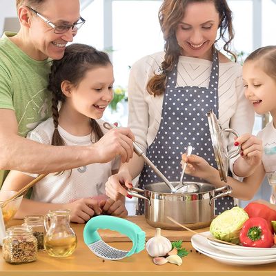 Compatível Kitchen Gadgets 11 * 5.1 * 7.2cm Food Grade Press de alho de aço inoxidável