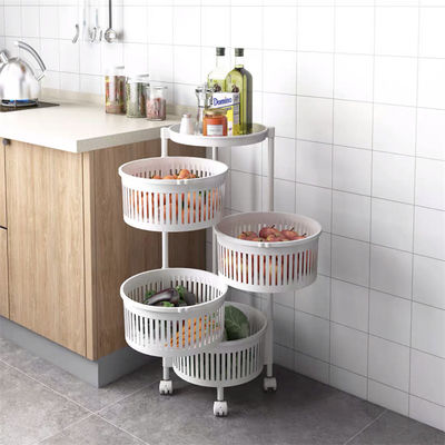 Armazenamento de cozinha sustentável 3/4/5 camadas de prateleiras giratórias de vegetais para uma casa mais verde