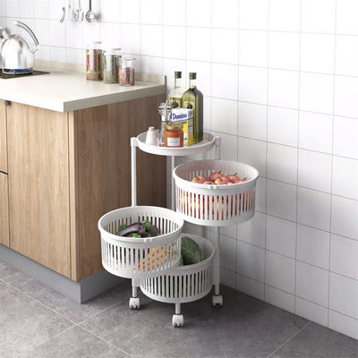 Repositório rotativo de vegetais não dobrável para armazenamento sustentável no chão da cozinha